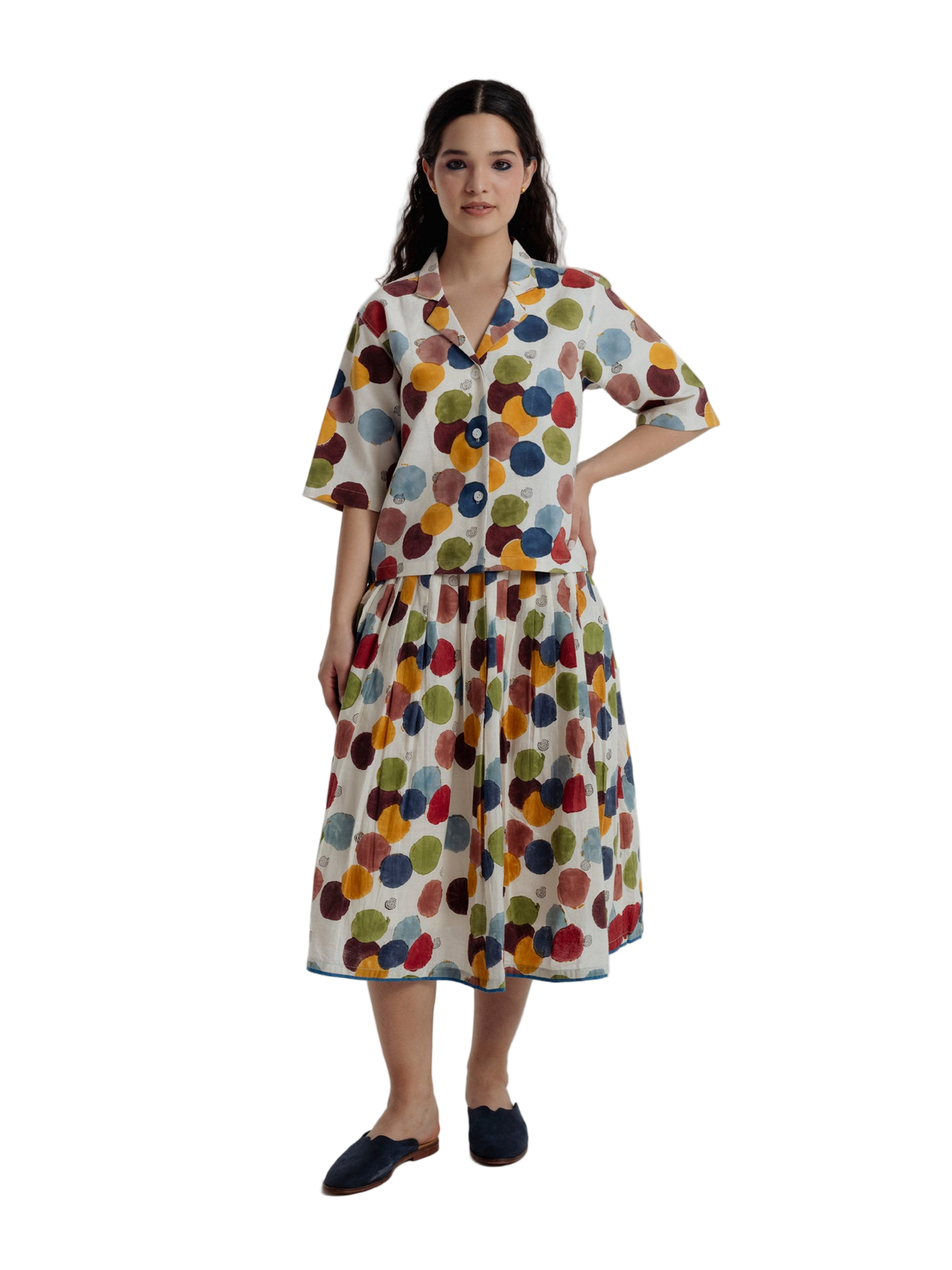 VOID Polka Pleated Skirt